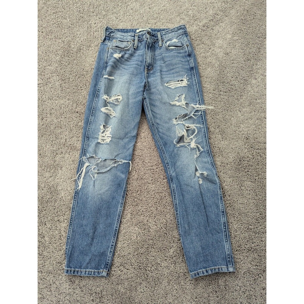 Abercrombie &‎ Fitch Jeans Womens Size 2 26W Straight Denim Distressed Blue